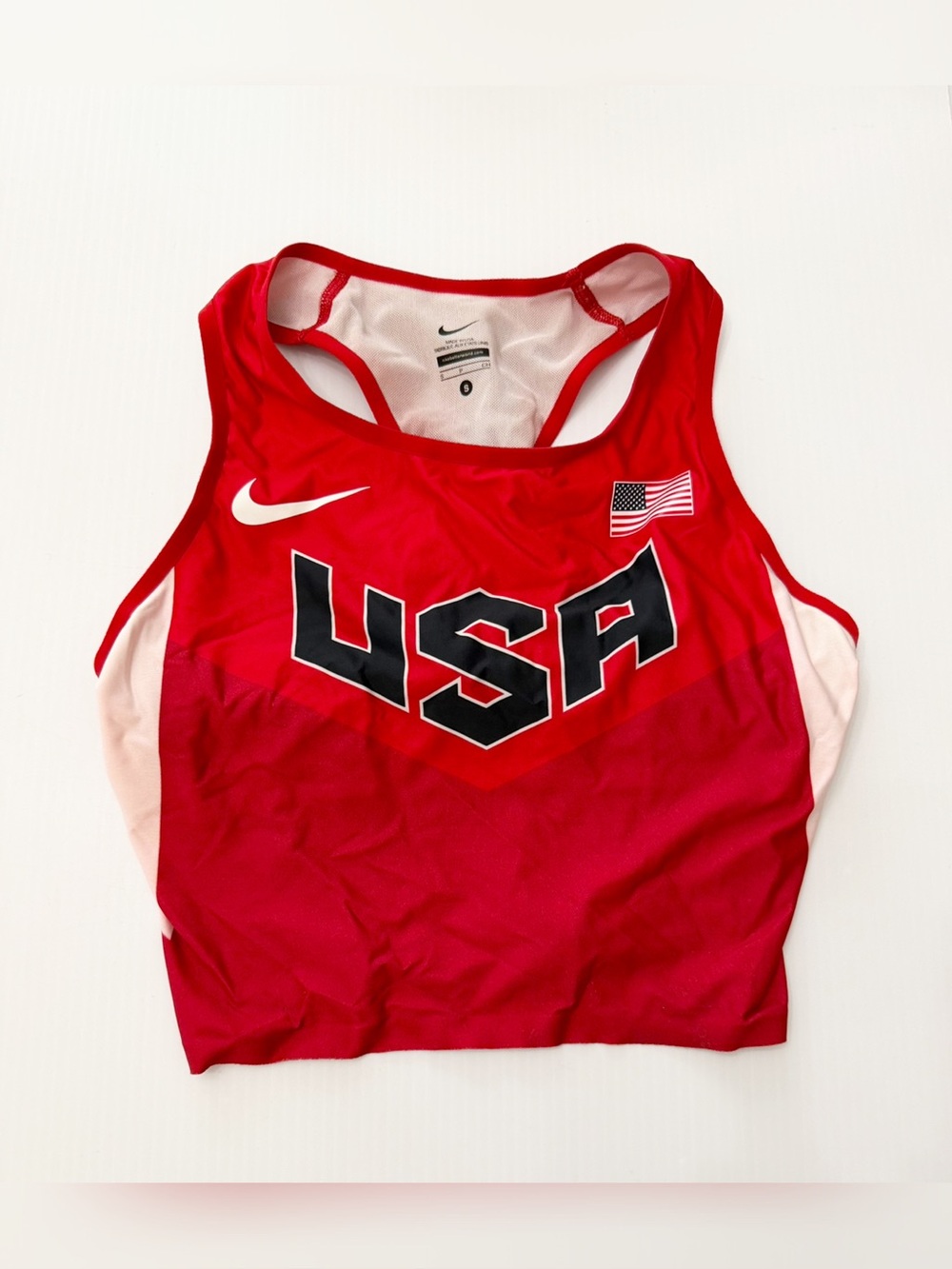 Nike Pro Elite USA Olympic Women Track Crop Top Bra Size: Small